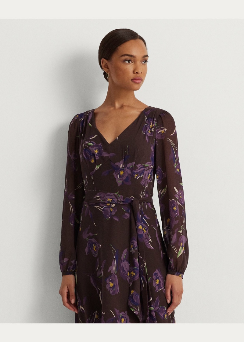 Vestido Floral Belted Crinkle Georgette Mujer Multicolor | IMWP72809 - vista 2
