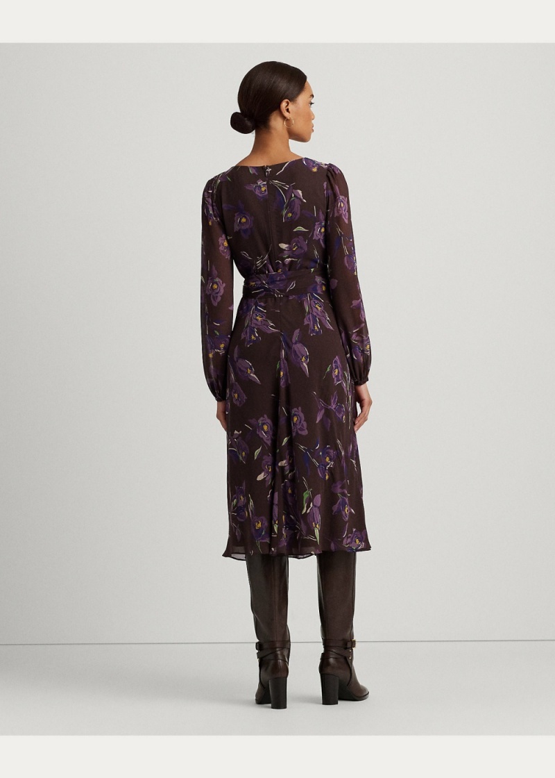 Vestido Floral Belted Crinkle Georgette Mujer Multicolor | IMWP72809 - vista 3