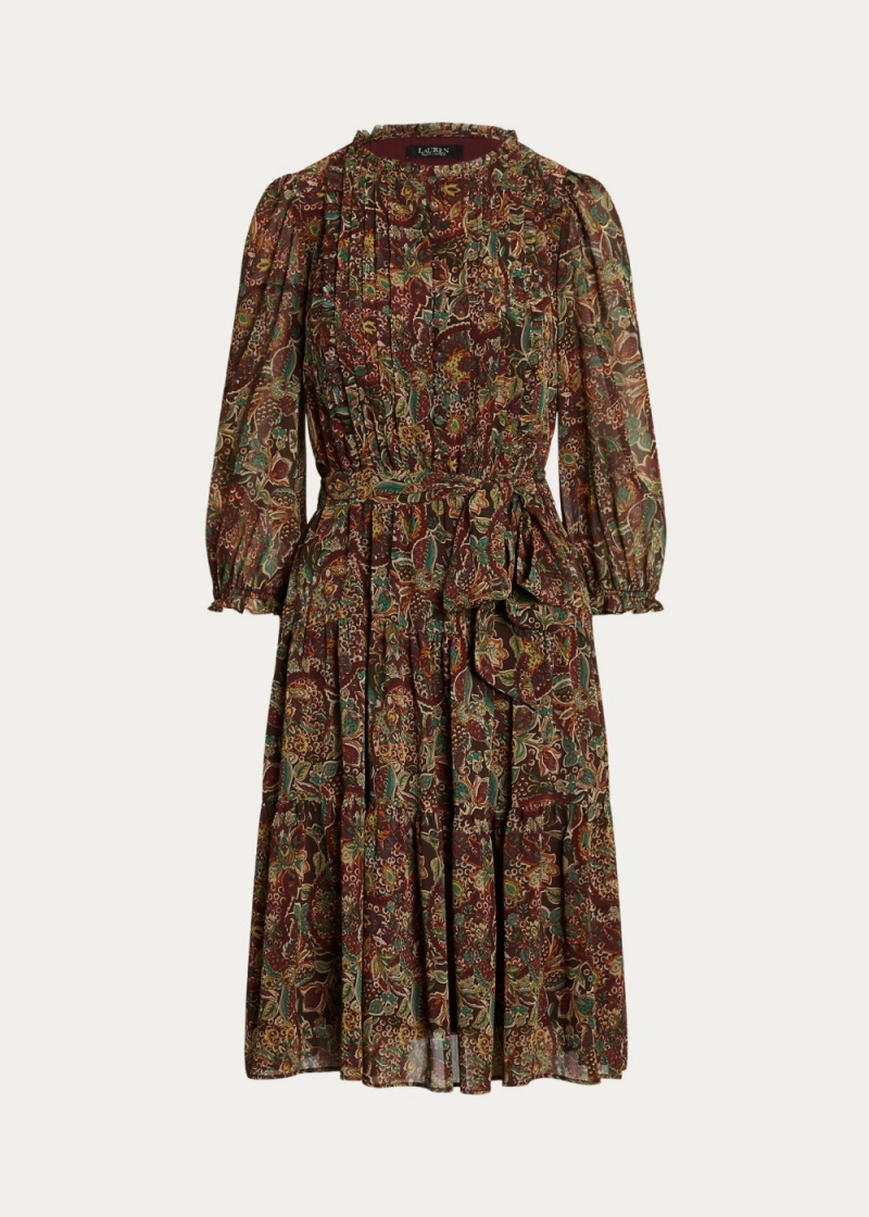 Vestido Floral Belted Crinkle Georgette Mujer Multicolor | BUYZ21536 - vista 2