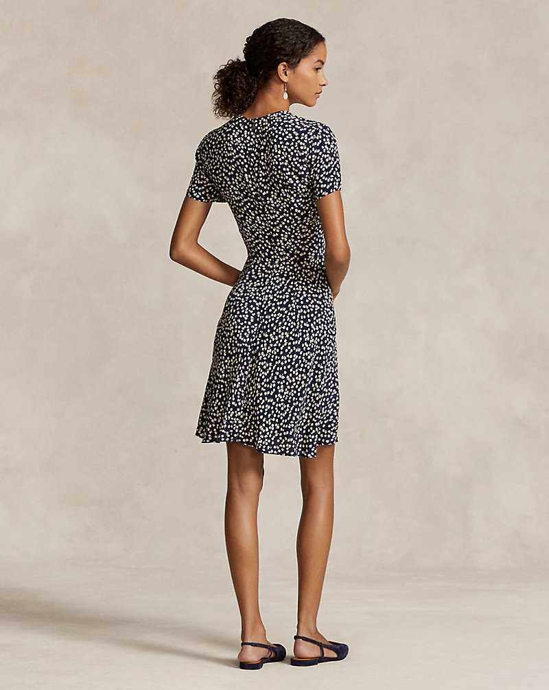 Vestido Ralph Lauren Floral Crepe Minidress Mujer Creme | PDTKIUA-12 - vista 4