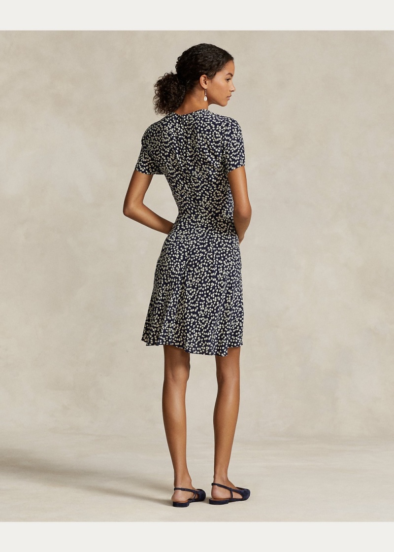 Vestido Floral Crepe Minidress Mujer Marrom | UQEJ08647 - vista 4