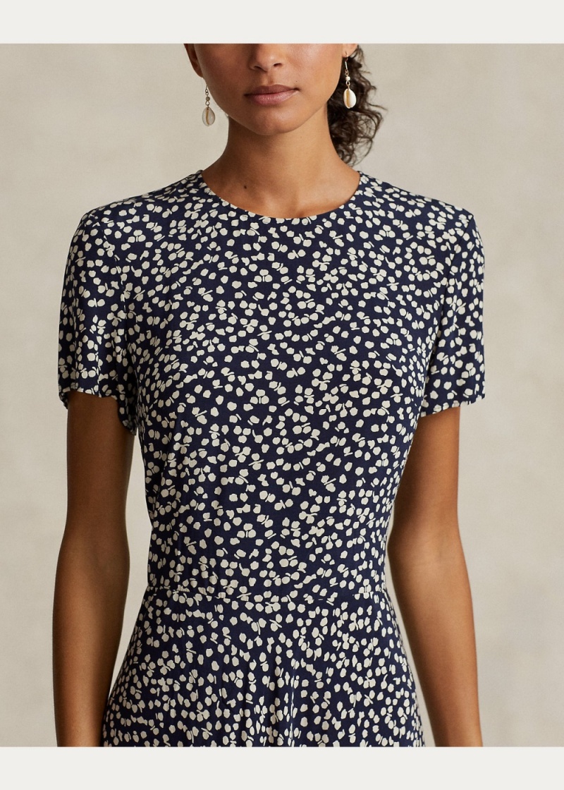 Vestido Floral Crepe Minidress Mujer Marrom | UQEJ08647 - vista 5