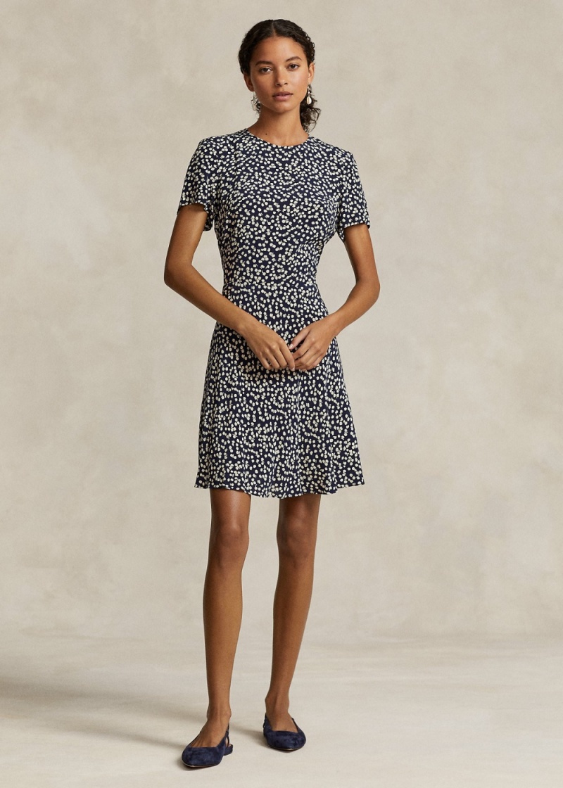 Vestido Floral Crepe Minidress Mujer Marrom | UQEJ08647 - vista 1
