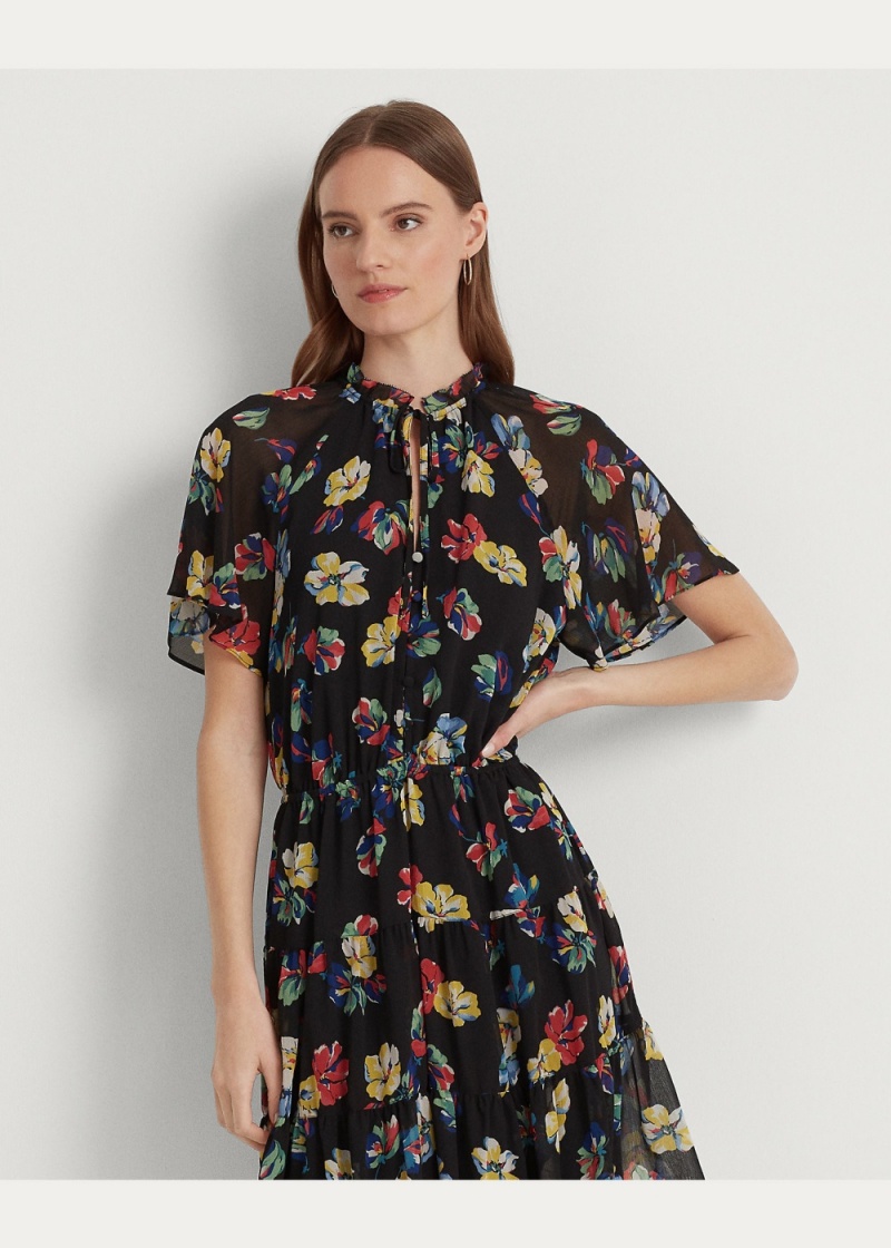 Vestido Floral Crinkle Georgette Mujer Multicolor | TLJN74908 - vista 3