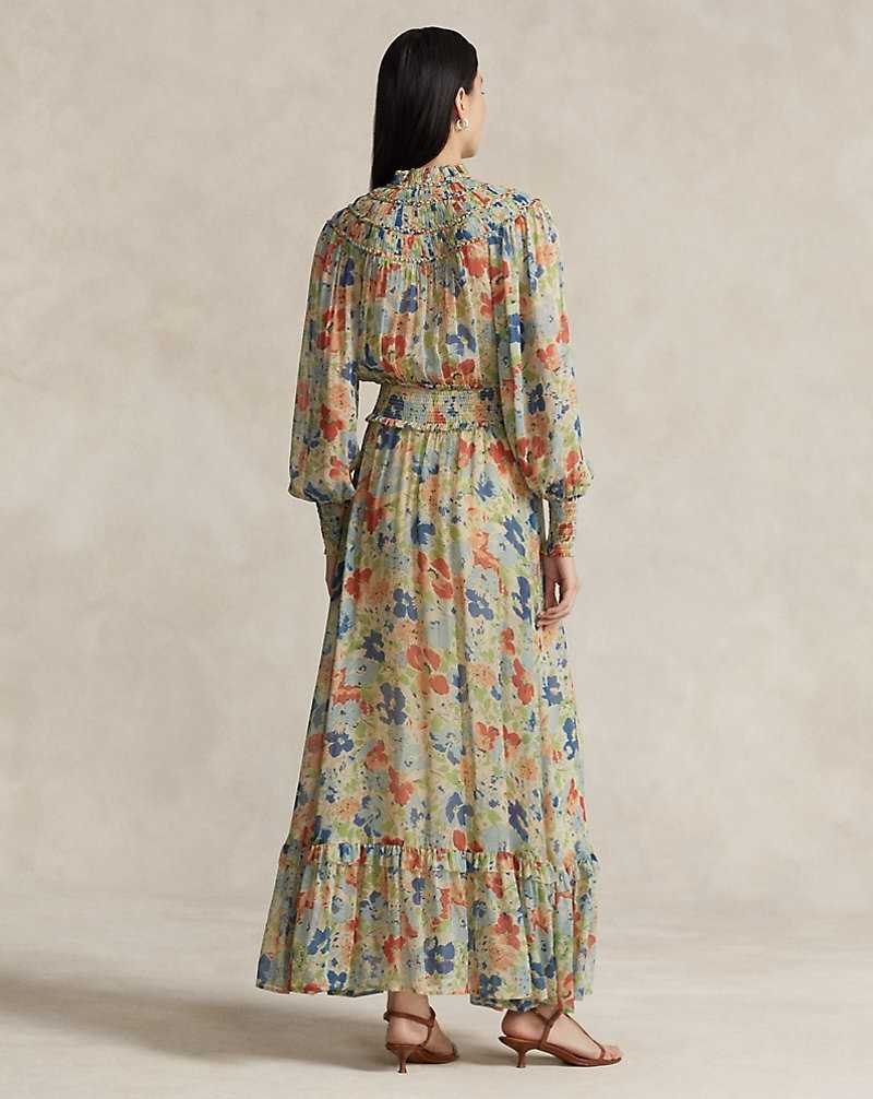 Vestido Ralph Lauren Floral Crinkled Georgette Mujer 1573 Dusty Floral | INTBPWS-78 - vista 4