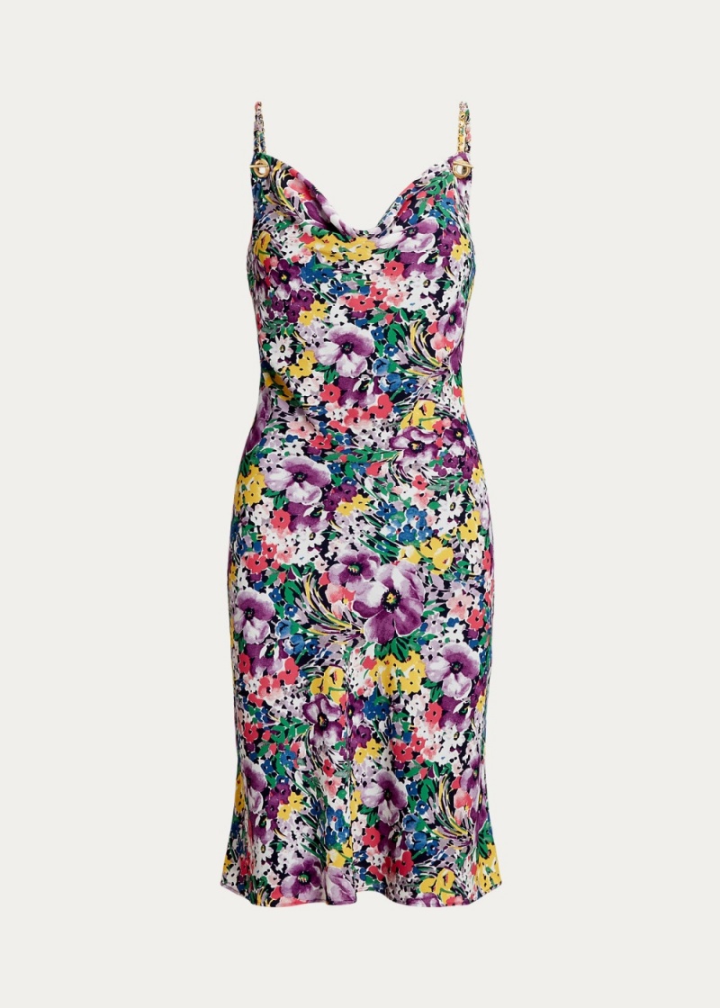 Vestido Floral Georgette Slip Mujer Multicolor | VZSO02496 - vista 2