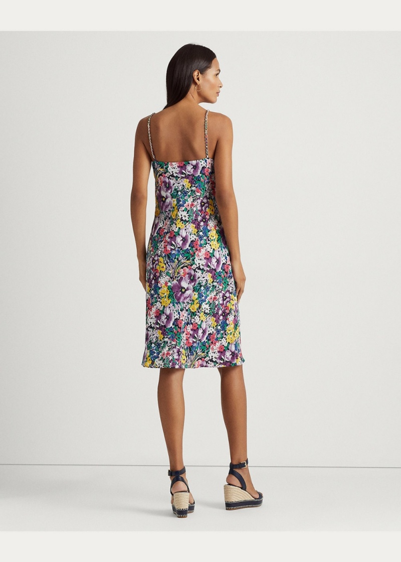 Vestido Floral Georgette Slip Mujer Multicolor | VZSO02496 - vista 4