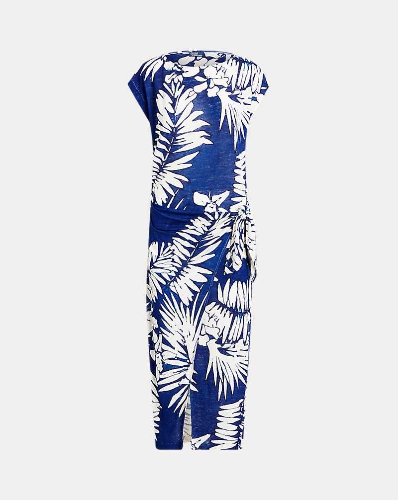 Vestido Ralph Lauren Floral Linen Faux-Wrap Mujer Azules | EVDMGUY-71 - vista 2