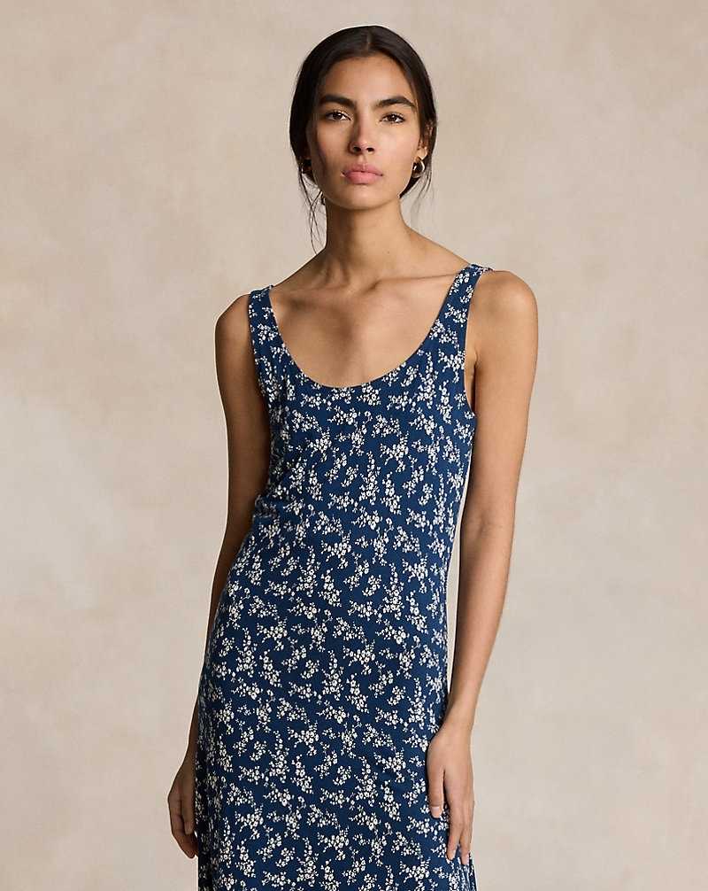 Vestido Ralph Lauren Floral Scoopneck Jersey Mujer 1683 Ditsy Daisy | YZKXMTJ-47 - vista 3