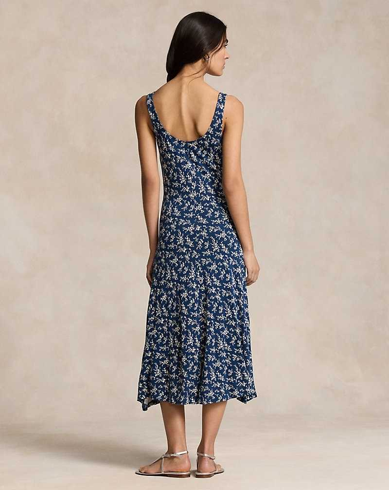 Vestido Ralph Lauren Floral Scoopneck Jersey Mujer 1683 Ditsy Daisy | YZKXMTJ-47 - vista 4