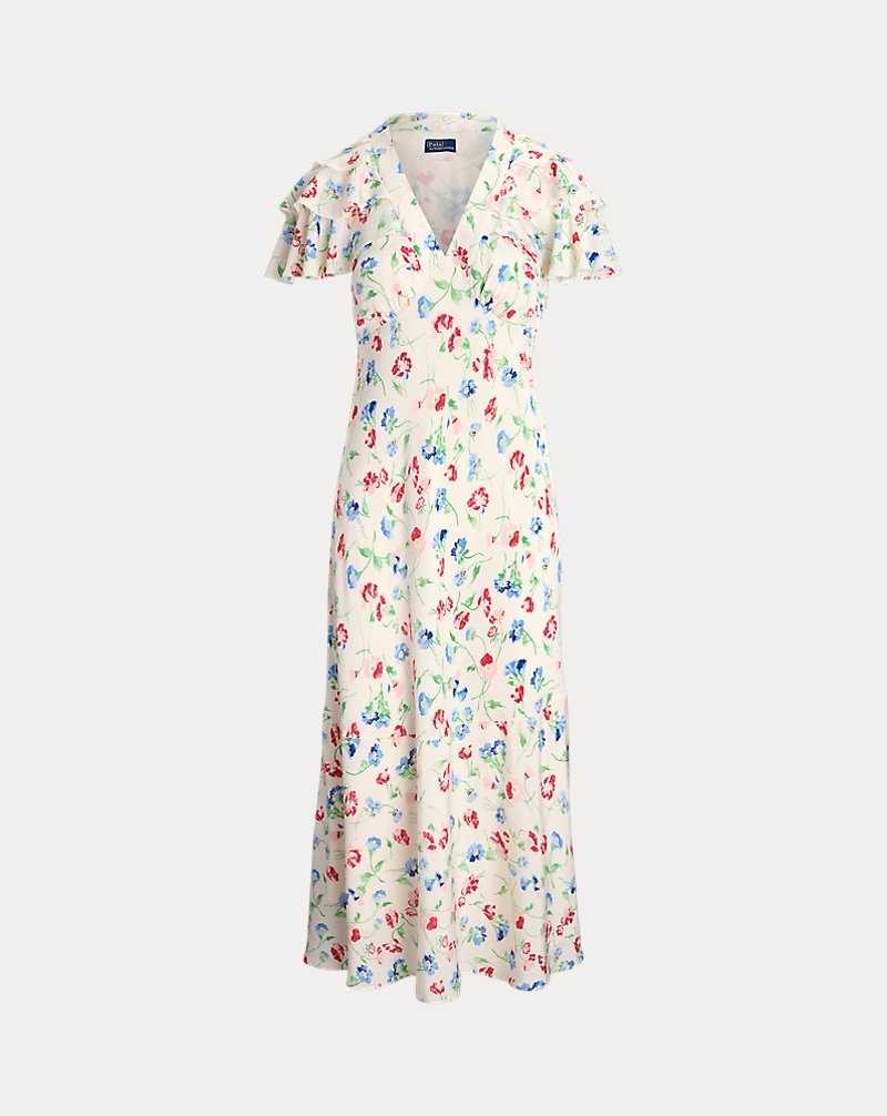 Vestido Ralph Lauren Floral Silk Crepe Mujer 1684 Vintage Daisy | XKHIZTS-25 - vista 2