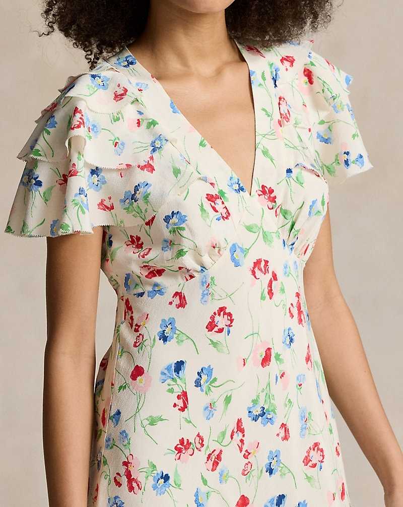 Vestido Ralph Lauren Floral Silk Crepe Mujer 1684 Vintage Daisy | XKHIZTS-25 - vista 5