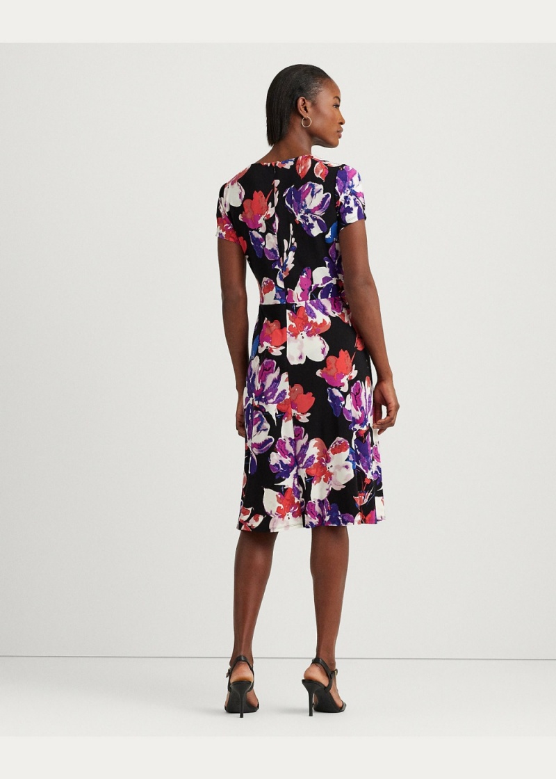 Vestido Floral Stretch Jersey Surplice Mujer Multicolor | IJKH30184 - vista 4