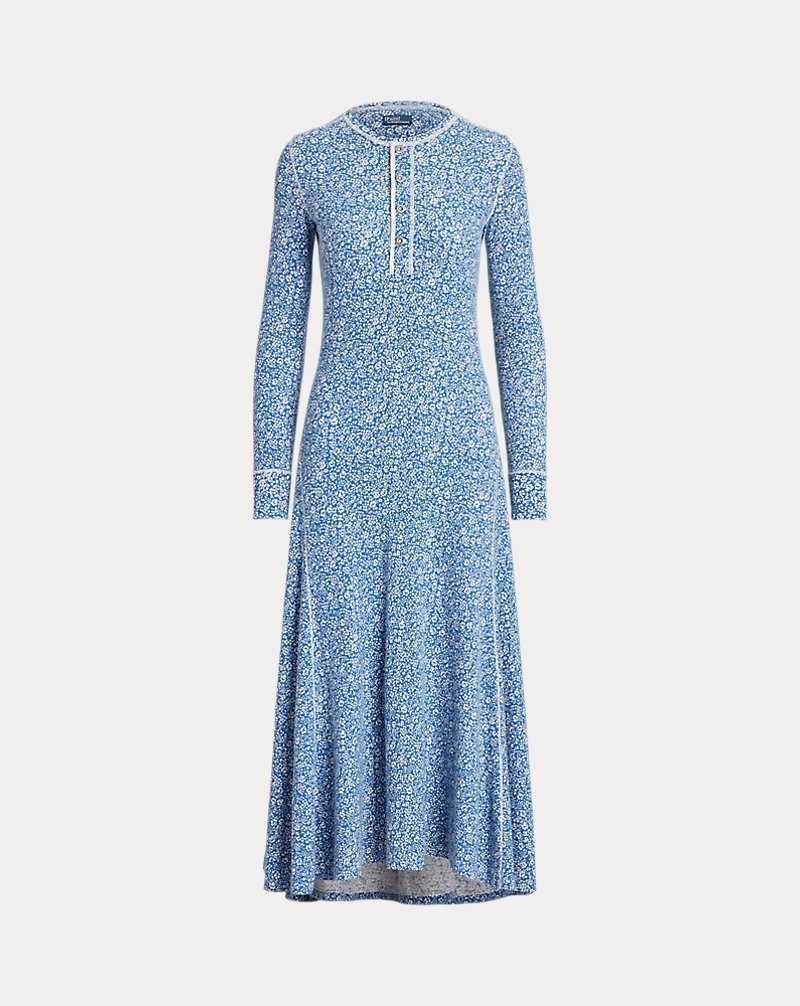 Vestido Ralph Lauren Floral Waffle-Knit Henley Mujer Flores | HDCYTFX-64 - vista 2