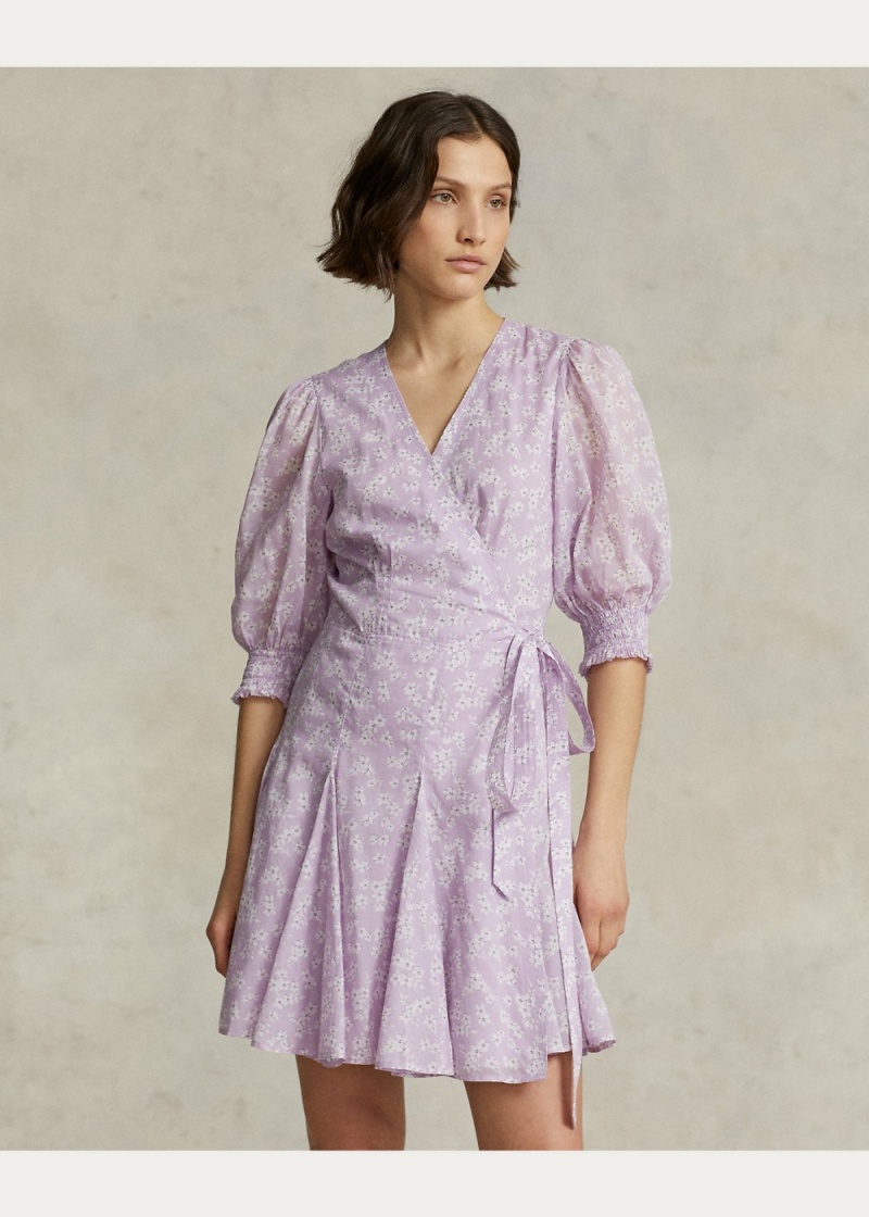 Vestido Floral Wrap Algodon Mujer Creme | ROGB07169 - vista 3