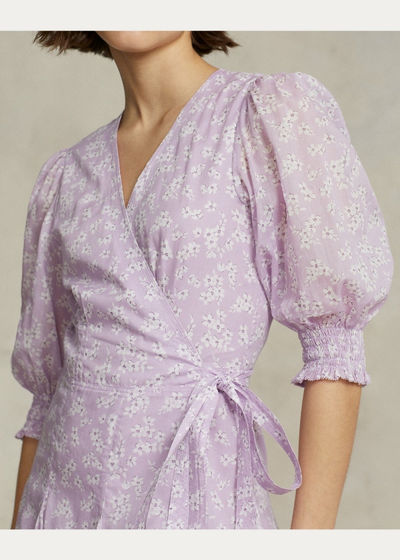 Vestido Floral Wrap Algodon Mujer Creme | ROGB07169 - vista 5