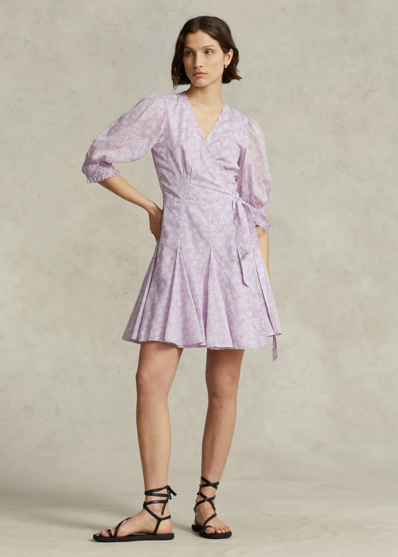 Vestido Floral Wrap Algodon Mujer Creme | ROGB07169 - vista 1