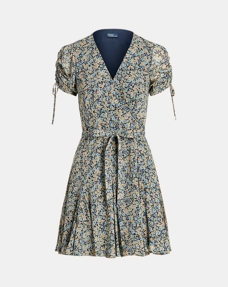 Vestido Ralph Lauren Floral Wrap Mini Mujer Verde Menta | WHXQANV-54 - vista 2