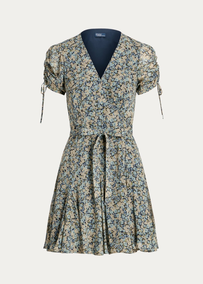 Vestido Floral Wrap Mini Mujer Creme | OTPA73285 - vista 2