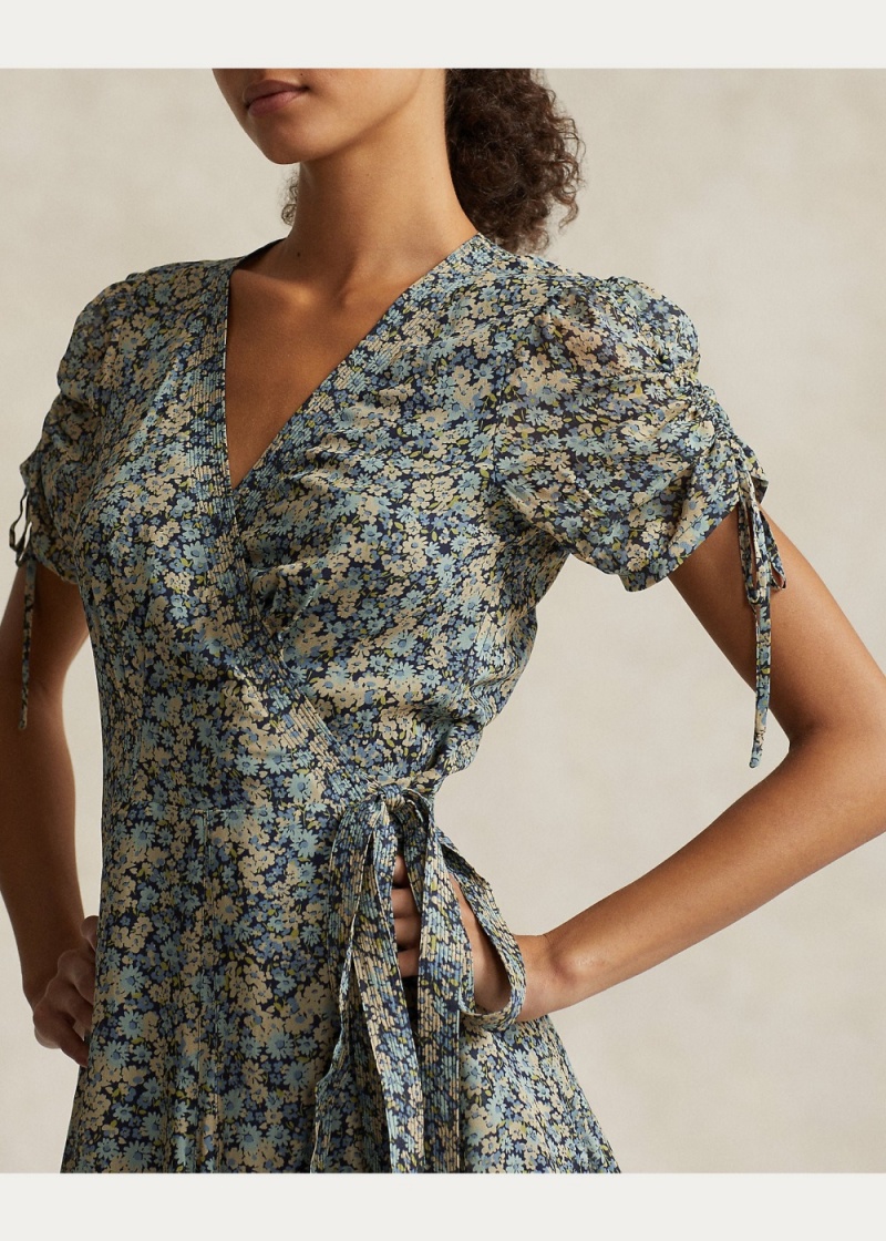 Vestido Floral Wrap Mini Mujer Creme | OTPA73285 - vista 5