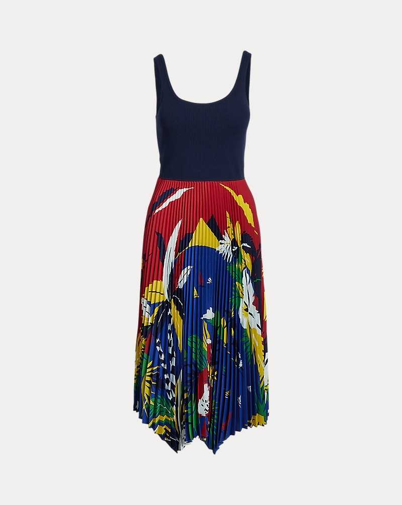 Vestido Ralph Lauren Graphic Hybrid-Pleated Mujer Rojos | DROYBCZ-62 - vista 2