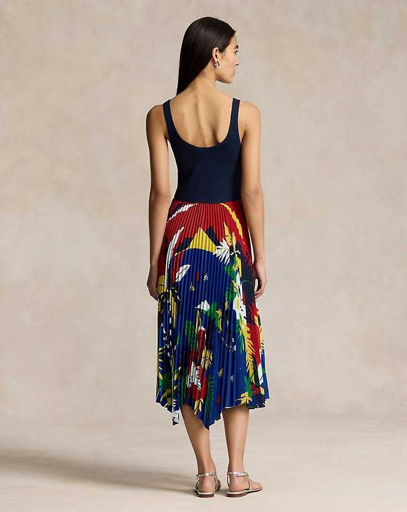 Vestido Ralph Lauren Graphic Hybrid-Pleated Mujer Rojos | DROYBCZ-62 - vista 4
