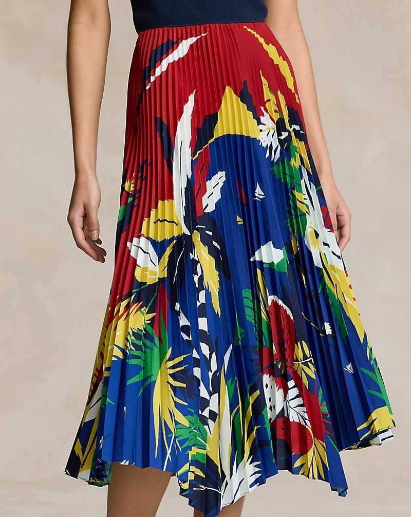 Vestido Ralph Lauren Graphic Hybrid-Pleated Mujer Rojos | DROYBCZ-62 - vista 5