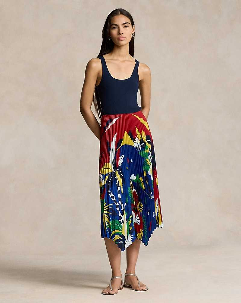 Vestido Ralph Lauren Graphic Hybrid-Pleated Mujer Rojos | DROYBCZ-62 - vista 1
