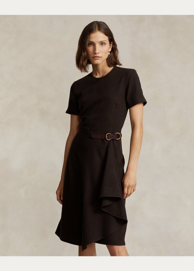 Vestido Hebilla-Detail Tweed Mujer Marrom | RWGD43712 - vista 2