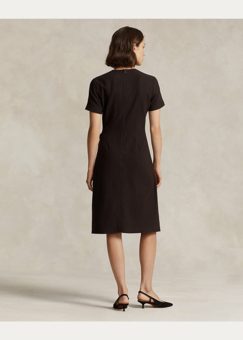 Vestido Hebilla-Detail Tweed Mujer Marrom | RWGD43712 - vista 3