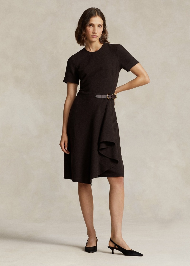 Vestido Hebilla-Detail Tweed Mujer Marrom | RWGD43712 - vista 1