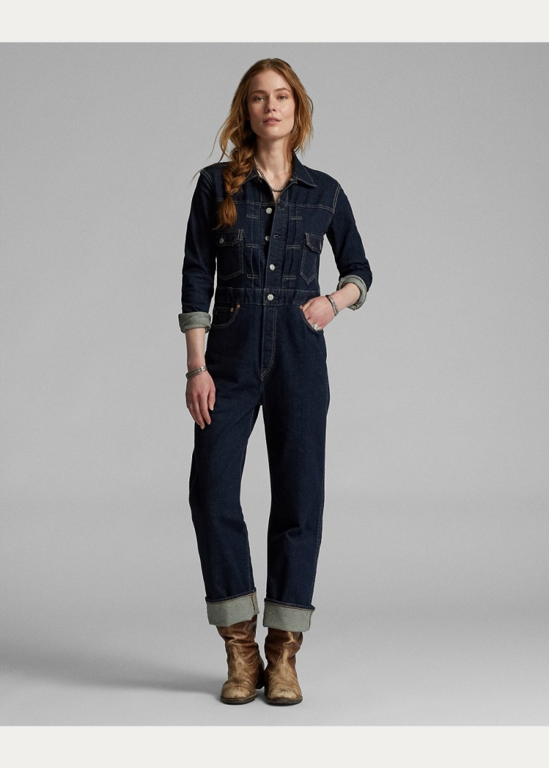 Vestido Indigo Denim Coverall Mujer Azules | TPYV68907 - vista 1