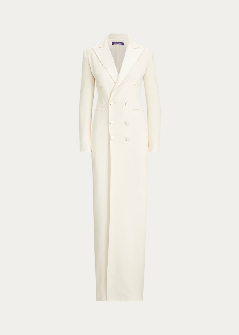 Vestido Kristian Silk Tuxedo Mujer Creme | BTUV18543 - vista 2