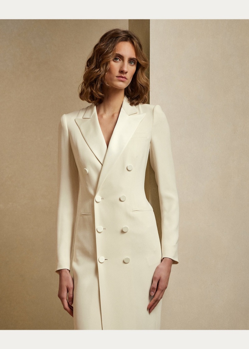 Vestido Kristian Silk Tuxedo Mujer Creme | BTUV18543 - vista 3