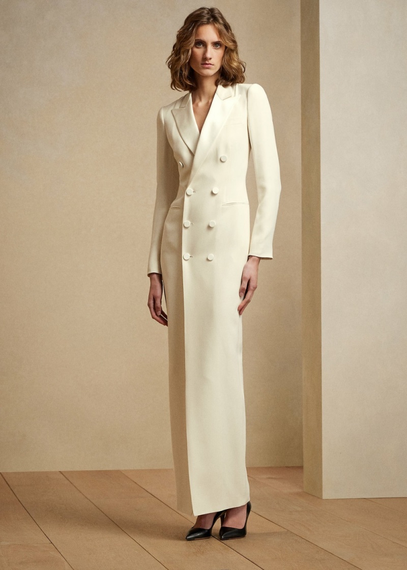Vestido Kristian Silk Tuxedo Mujer Creme | BTUV18543 - vista 1