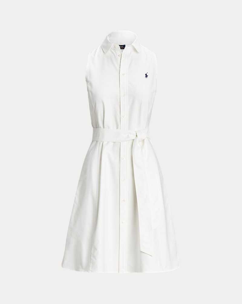 Vestido Ralph Lauren Oxford Sleevelessdress Mujer Blancos | CELVIZP-20 - vista 2