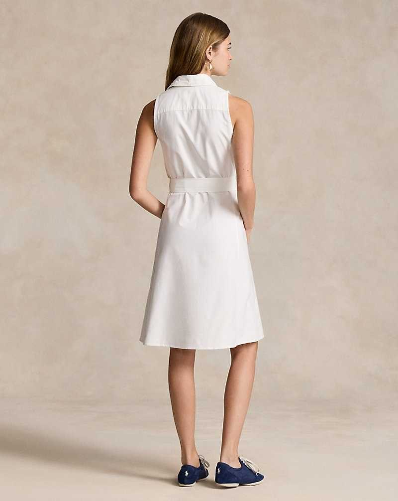 Vestido Ralph Lauren Oxford Sleevelessdress Mujer Blancos | CELVIZP-20 - vista 4