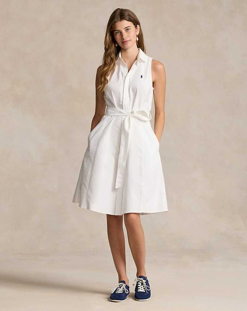Vestido Ralph Lauren Oxford Sleevelessdress Mujer Blancos | CELVIZP-20 - vista 1