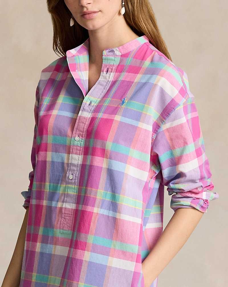 Vestido Ralph Lauren Plaid Linendress Mujer 1586 Pink/blue/green Mult | SWDCPFK-79 - vista 5