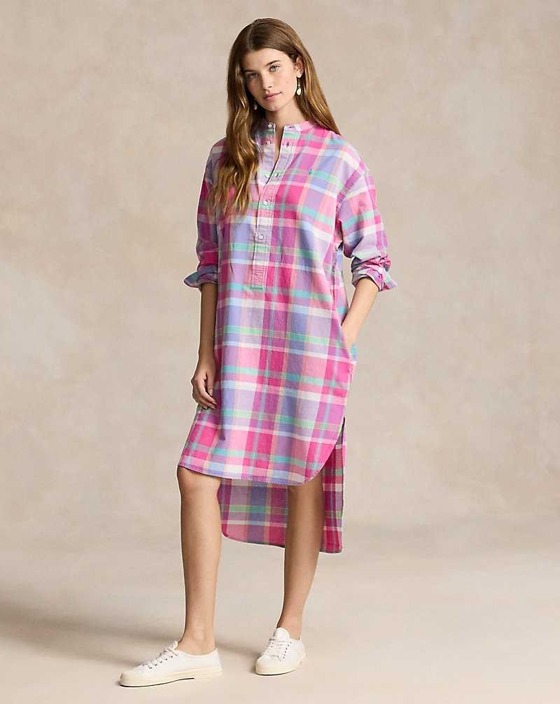Vestido Ralph Lauren Plaid Linendress Mujer 1586 Pink/blue/green Mult | SWDCPFK-79 - vista 1