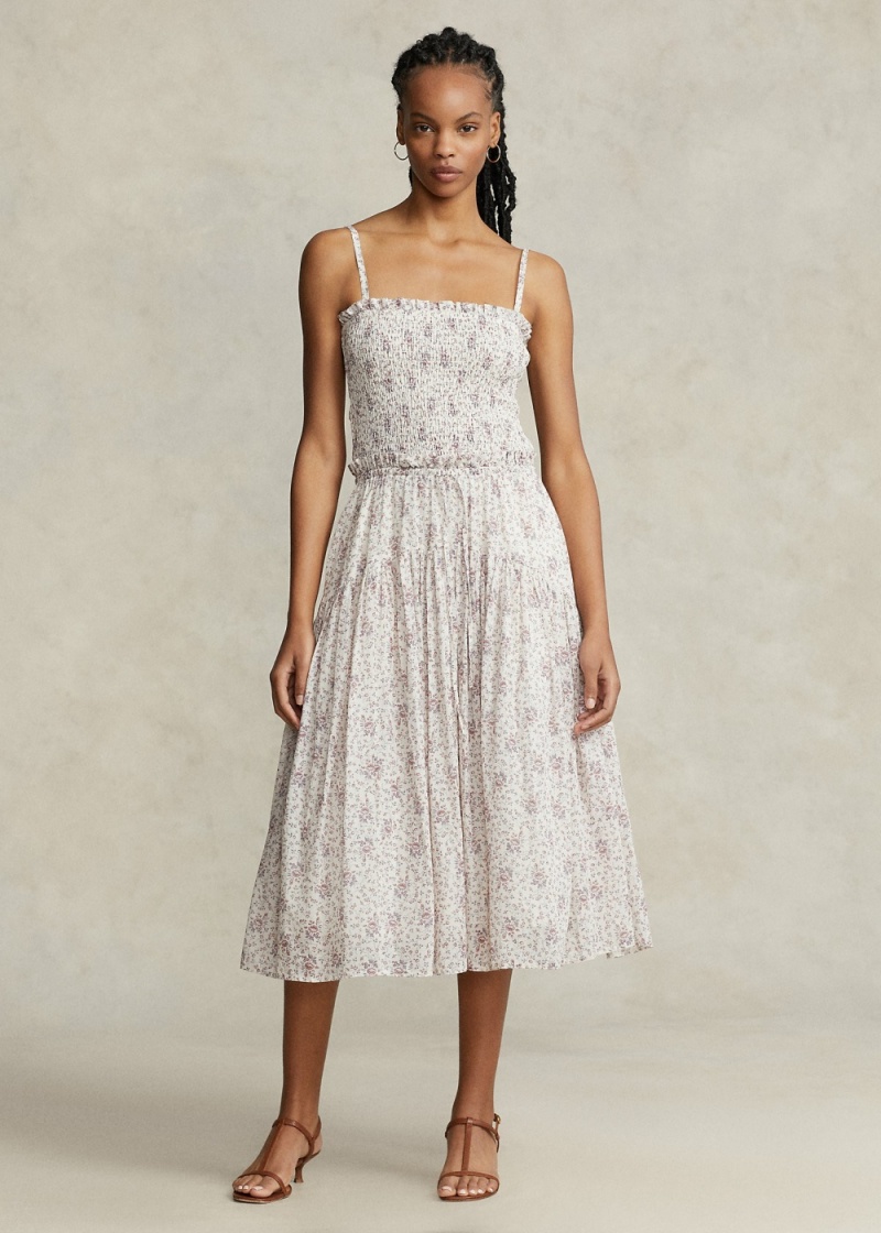 Vestido Plisado Floral Algodon Mujer Negros | CUJG39271 - vista 1