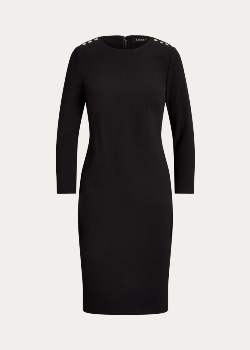 Vestido Ponte Three-Quarter-Sleeve Mujer Negros | RUQO06587 - vista 1