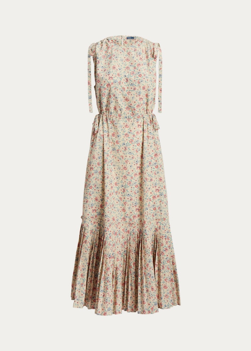 Vestido Printed Drawstring Algodon-Blend Mujer Negros | SQXW23784 - vista 2