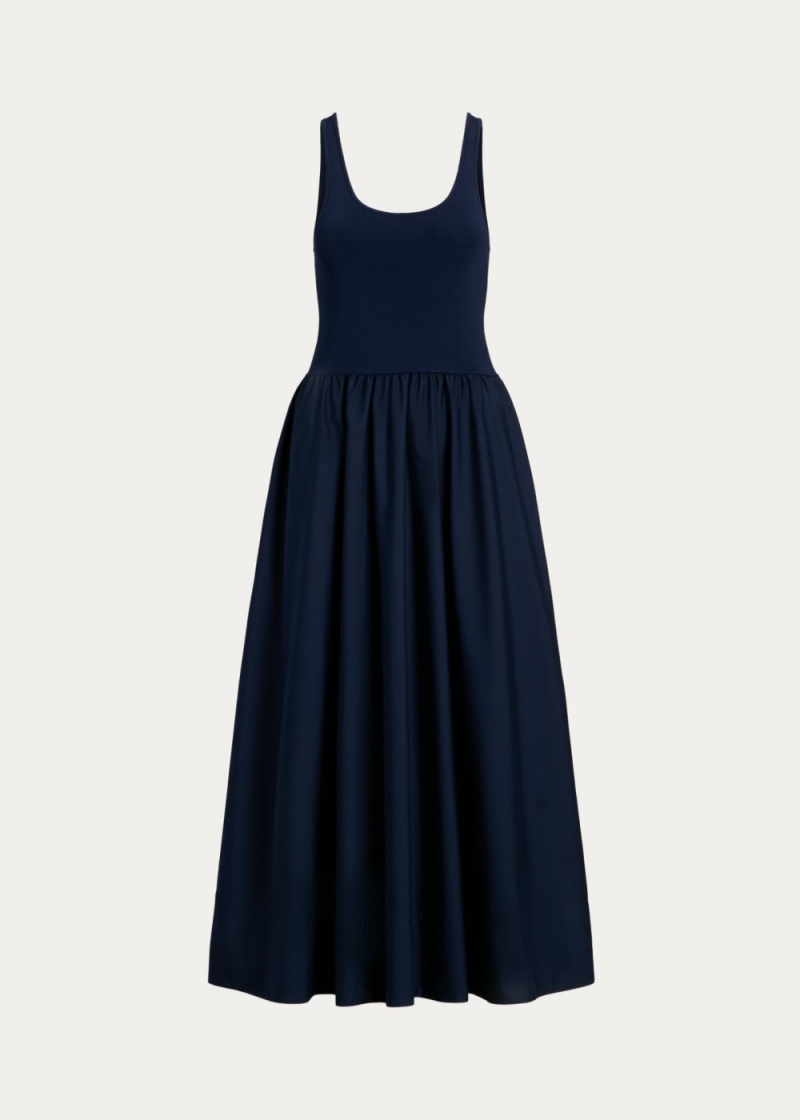 Vestido Shirred Fit-and-Flare Mujer Azul Marino | WMZR17425 - vista 2