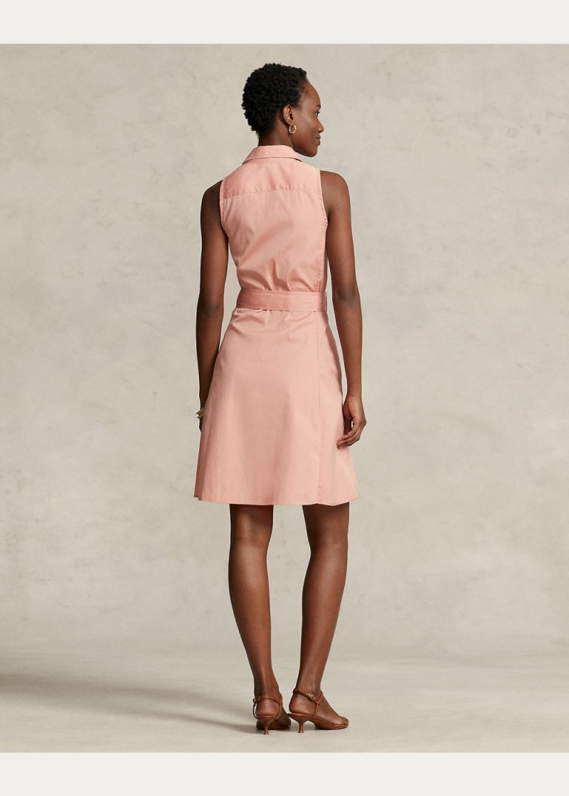 Vestido Sin Manga Algodon Shirtdress Mujer Rosas | EQAJ43175 - vista 4