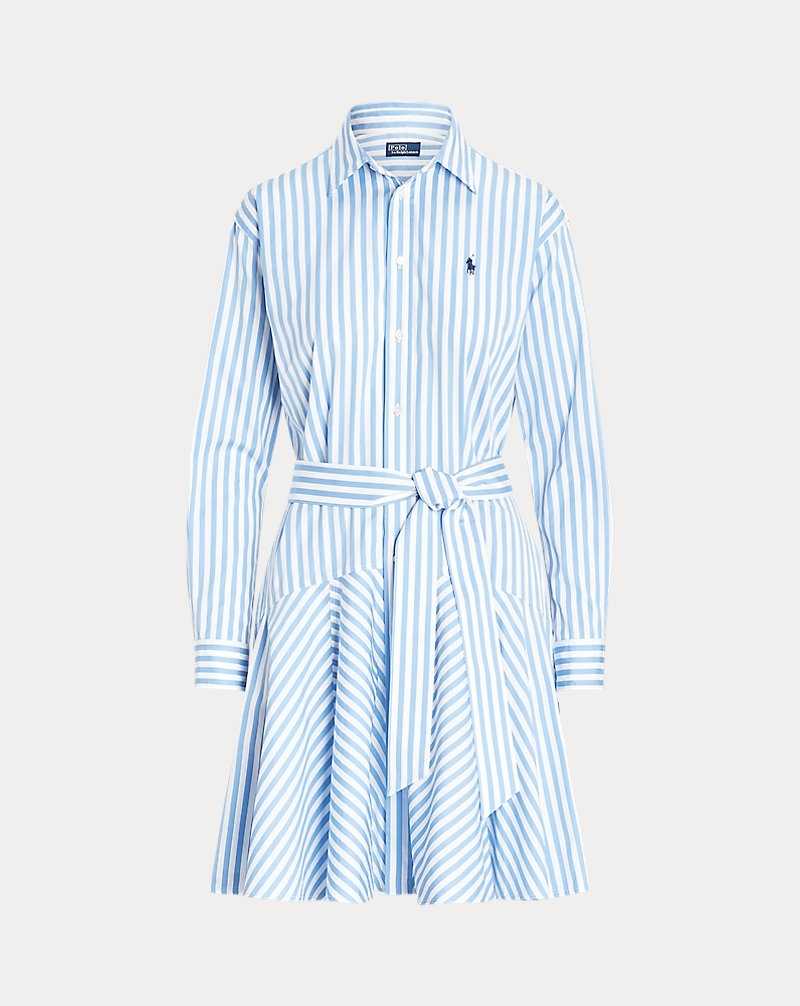 Vestido Ralph Lauren Striped Cotton Panelleddress Mujer Azules | YKVCNFH-61 - vista 2