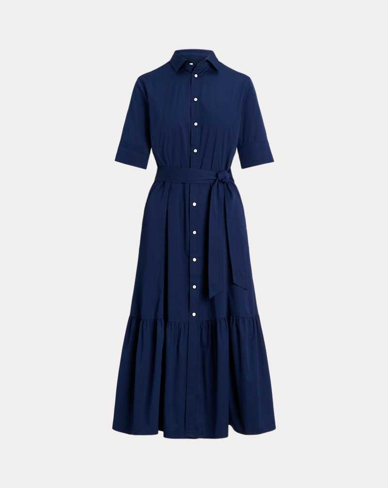 Vestido Ralph Lauren Tiered Cottondress Mujer Azul Rey | SKZNAJI-94 - vista 2
