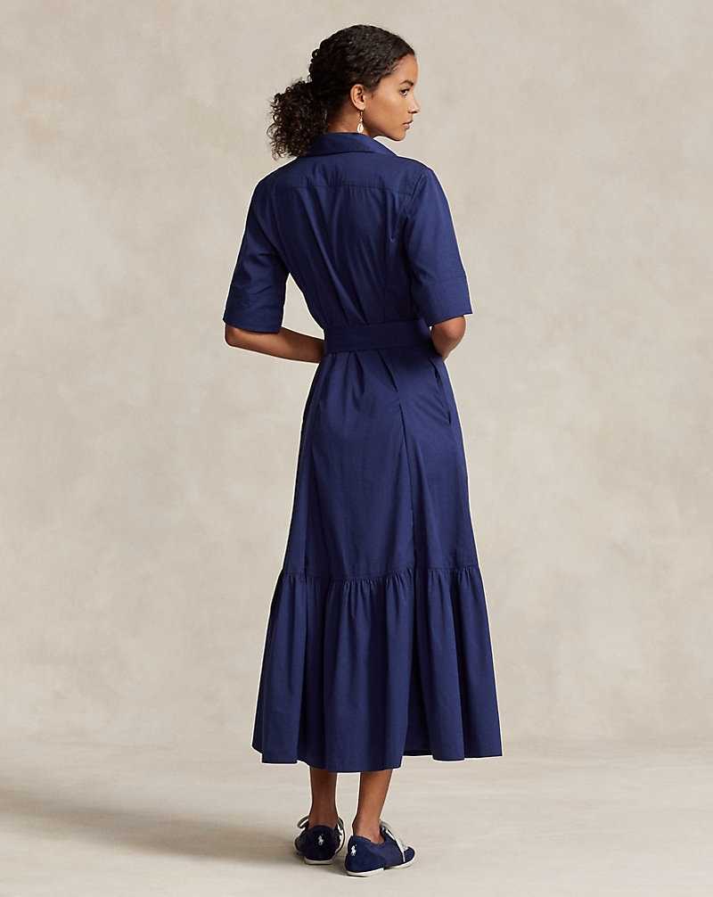 Vestido Ralph Lauren Tiered Cottondress Mujer Azul Rey | SKZNAJI-94 - vista 4