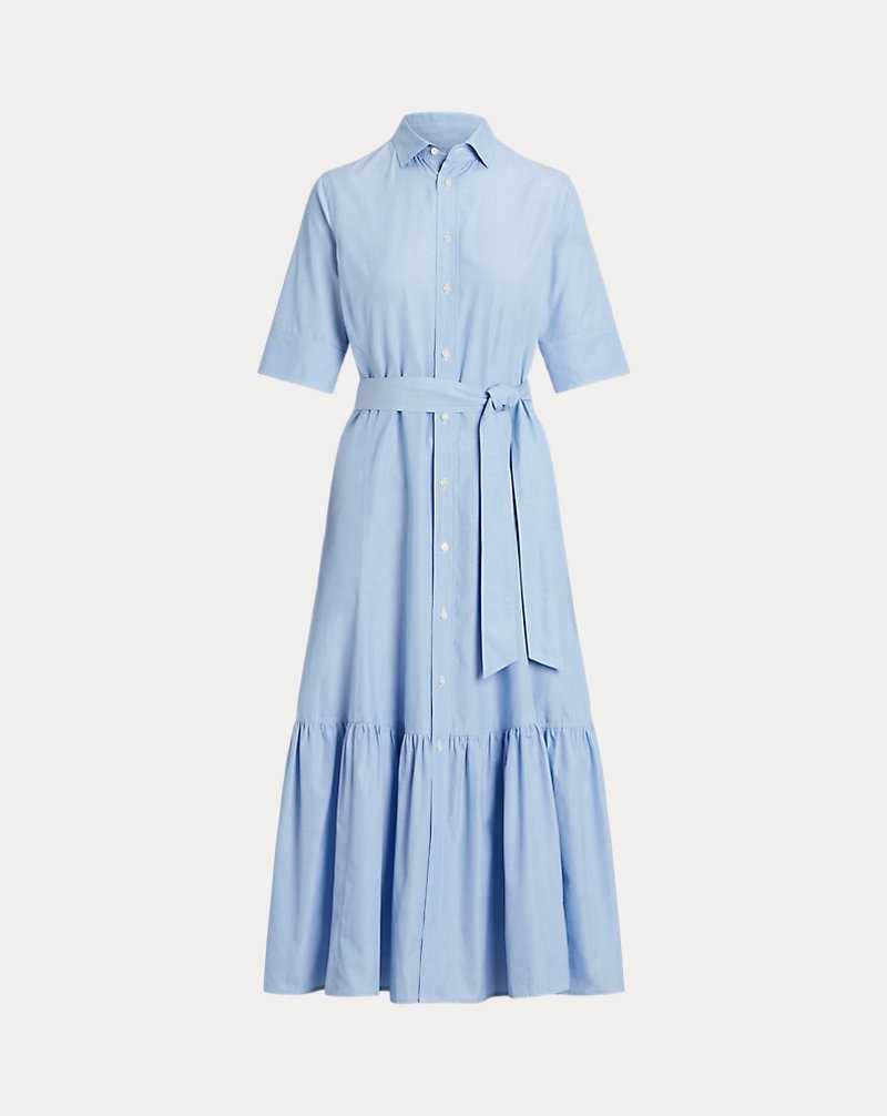 Vestido Ralph Lauren Tiered Cottondress Mujer Azules | VIAXYBP-28 - vista 2