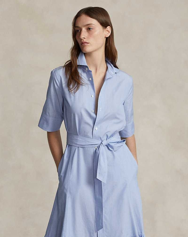 Vestido Ralph Lauren Tiered Cottondress Mujer Azules | VIAXYBP-28 - vista 3